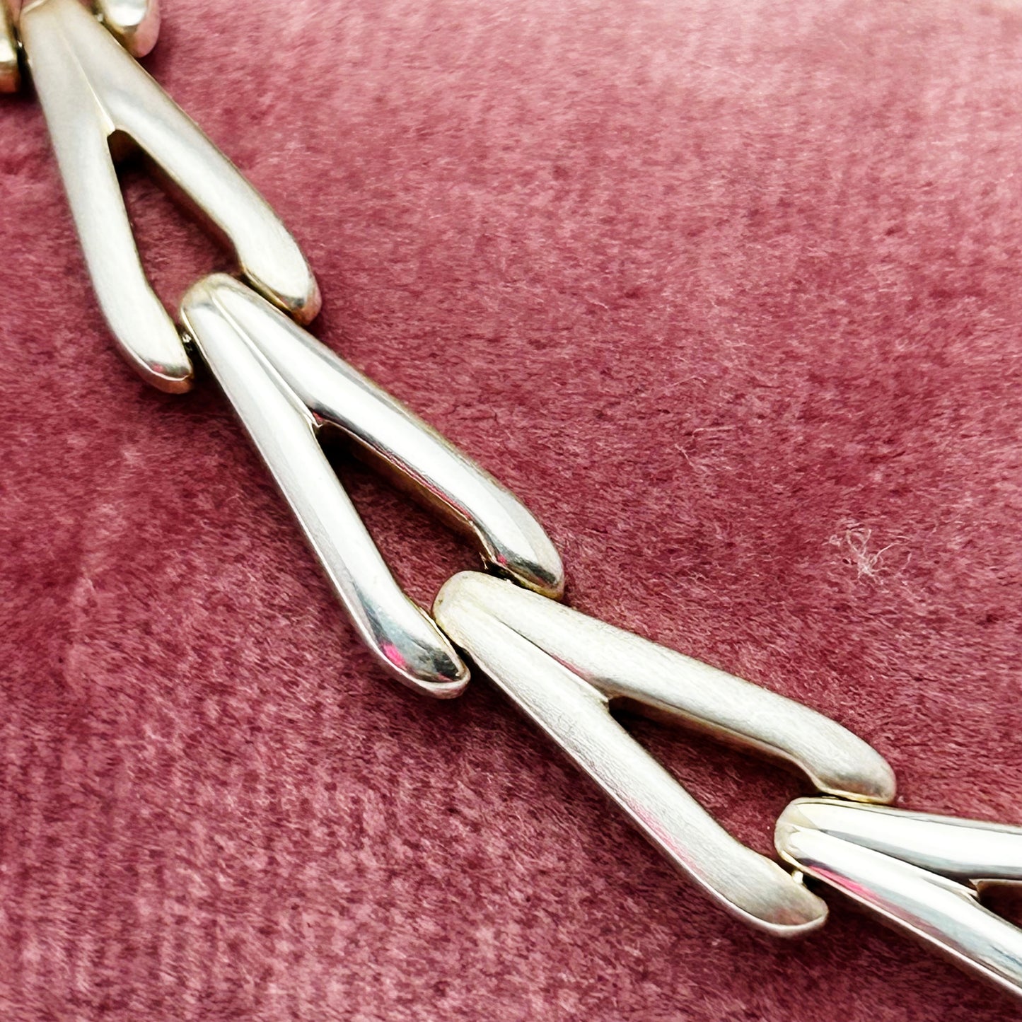 Vintage Sterling Silver Necklace | Arrow Link