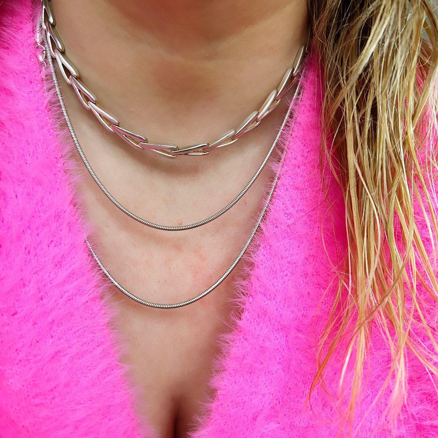 Vintage Sterling Silver Necklace | Arrow Link