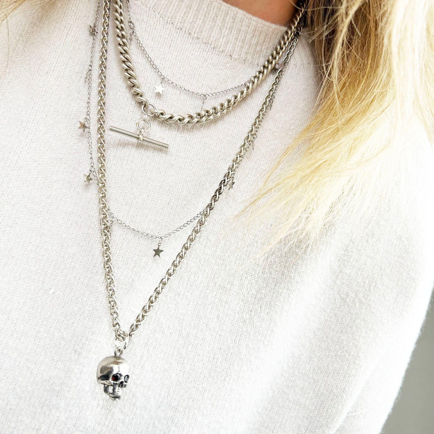 Memento Mori | Silver Skull Necklace