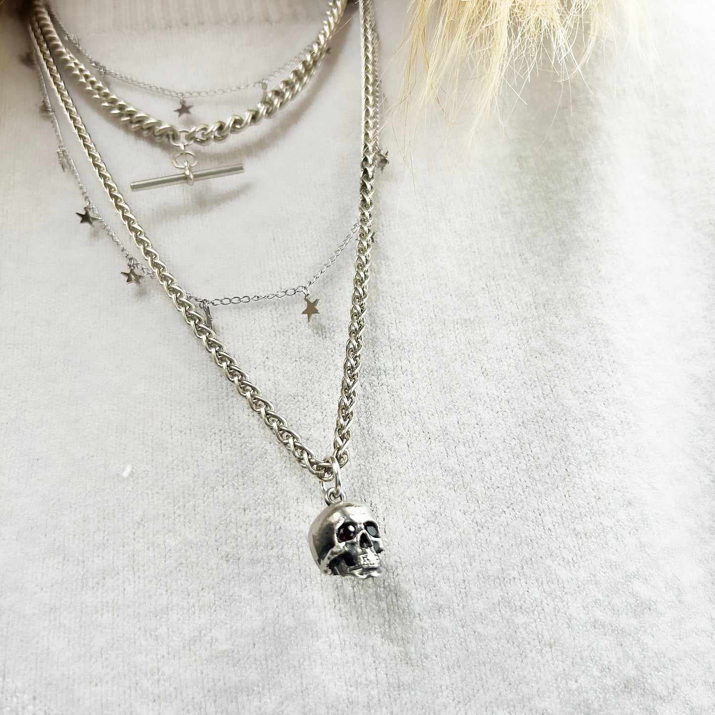 Memento Mori | Silver Skull Necklace