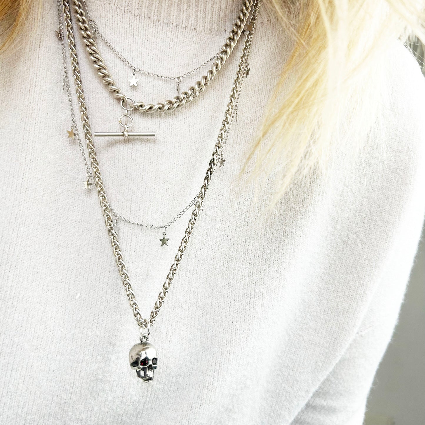 Memento Mori | Silver Skull Necklace