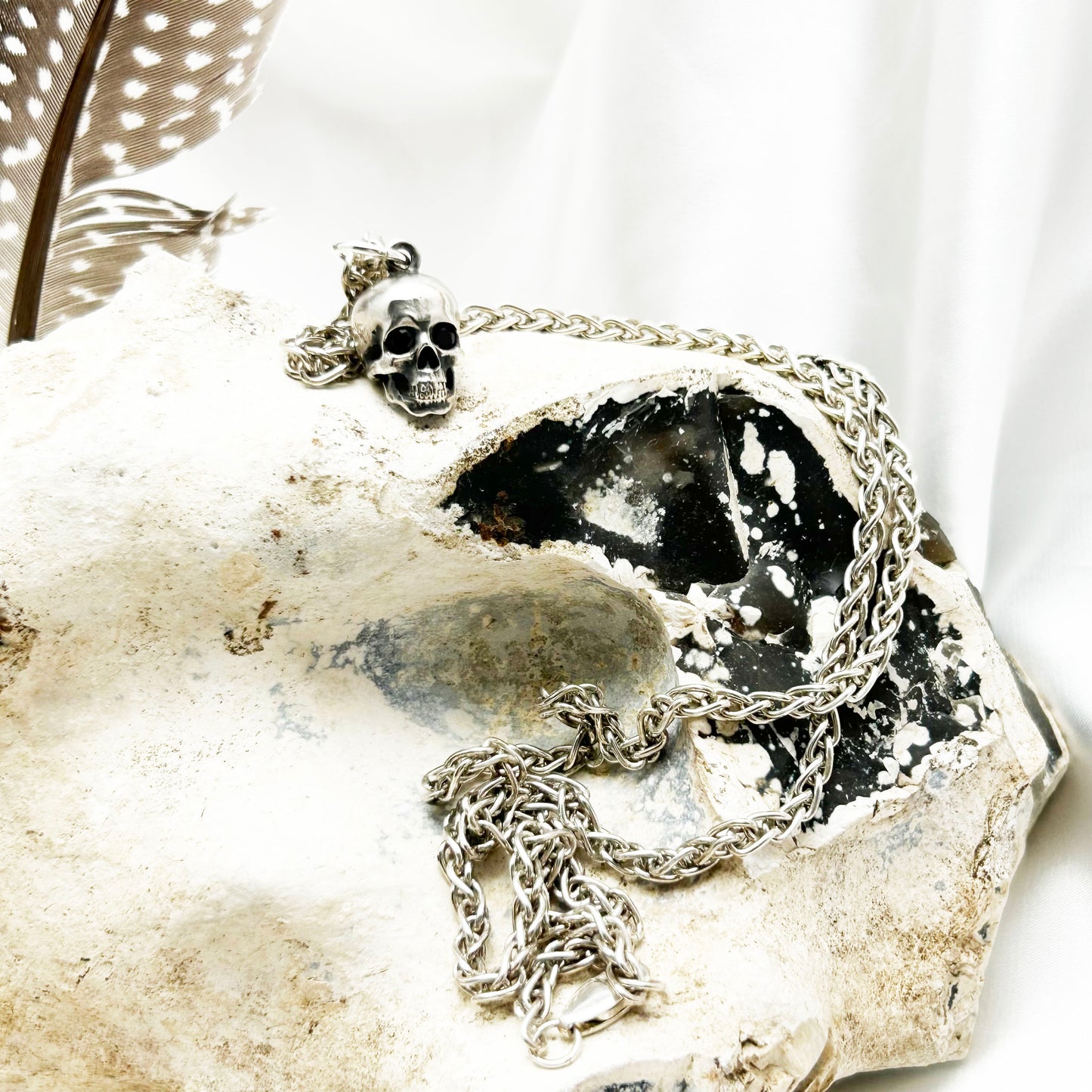 Memento Mori | Silver Skull Necklace