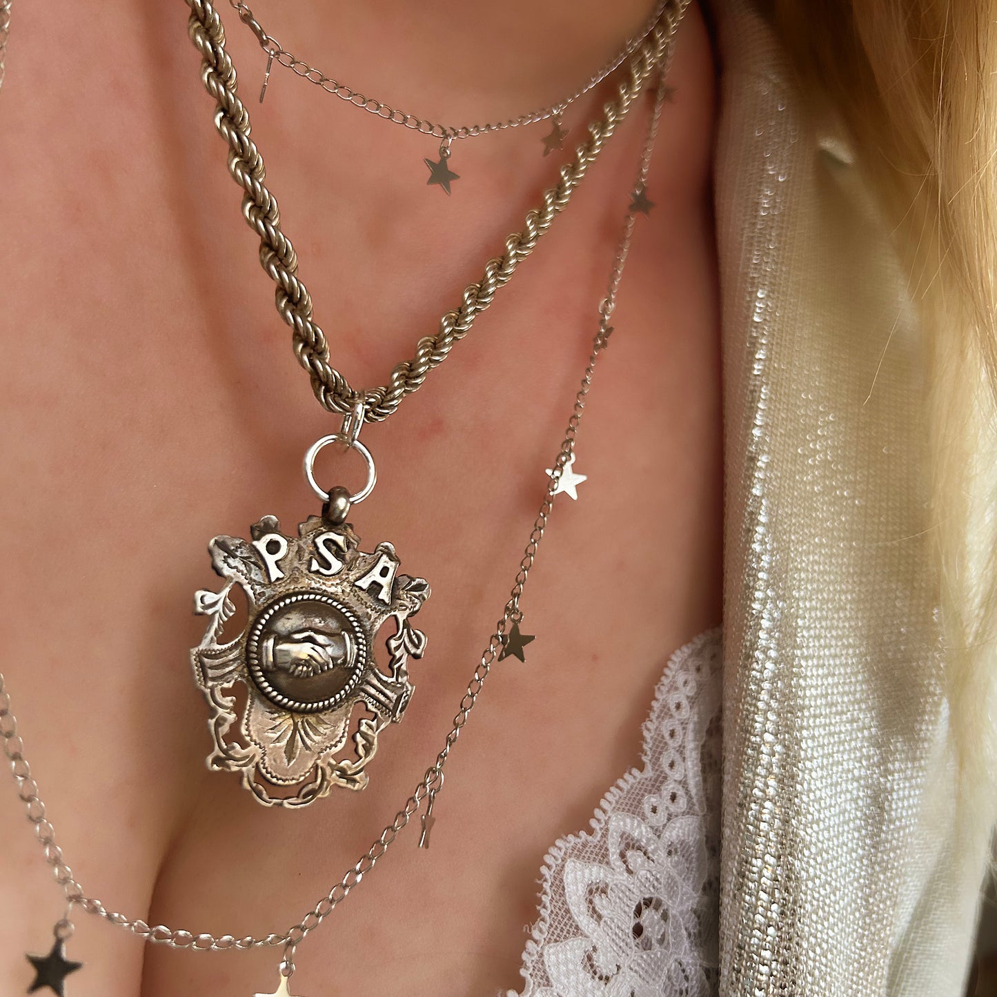 Silver Fob Vintage Necklace | Pleasant Sunday Afternoon