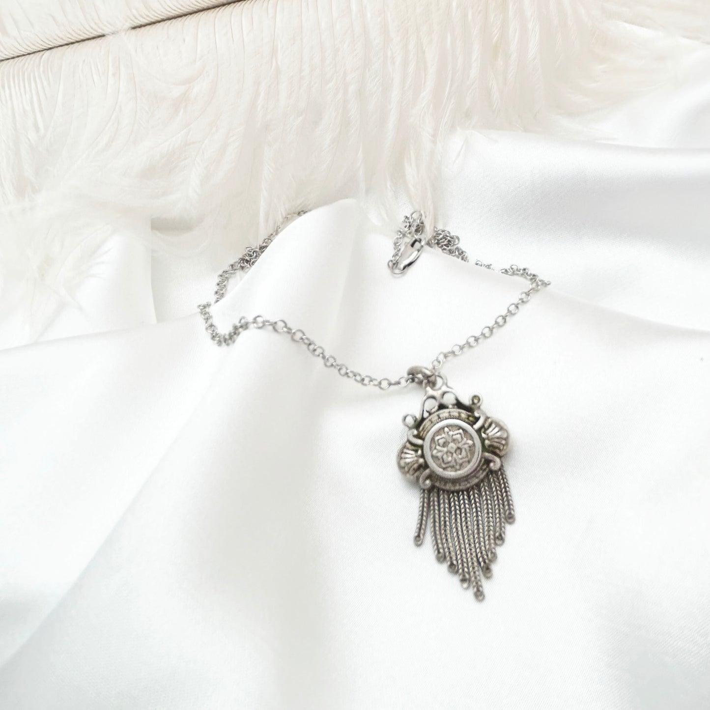 Vintage Sterling Silver Tassel Necklace