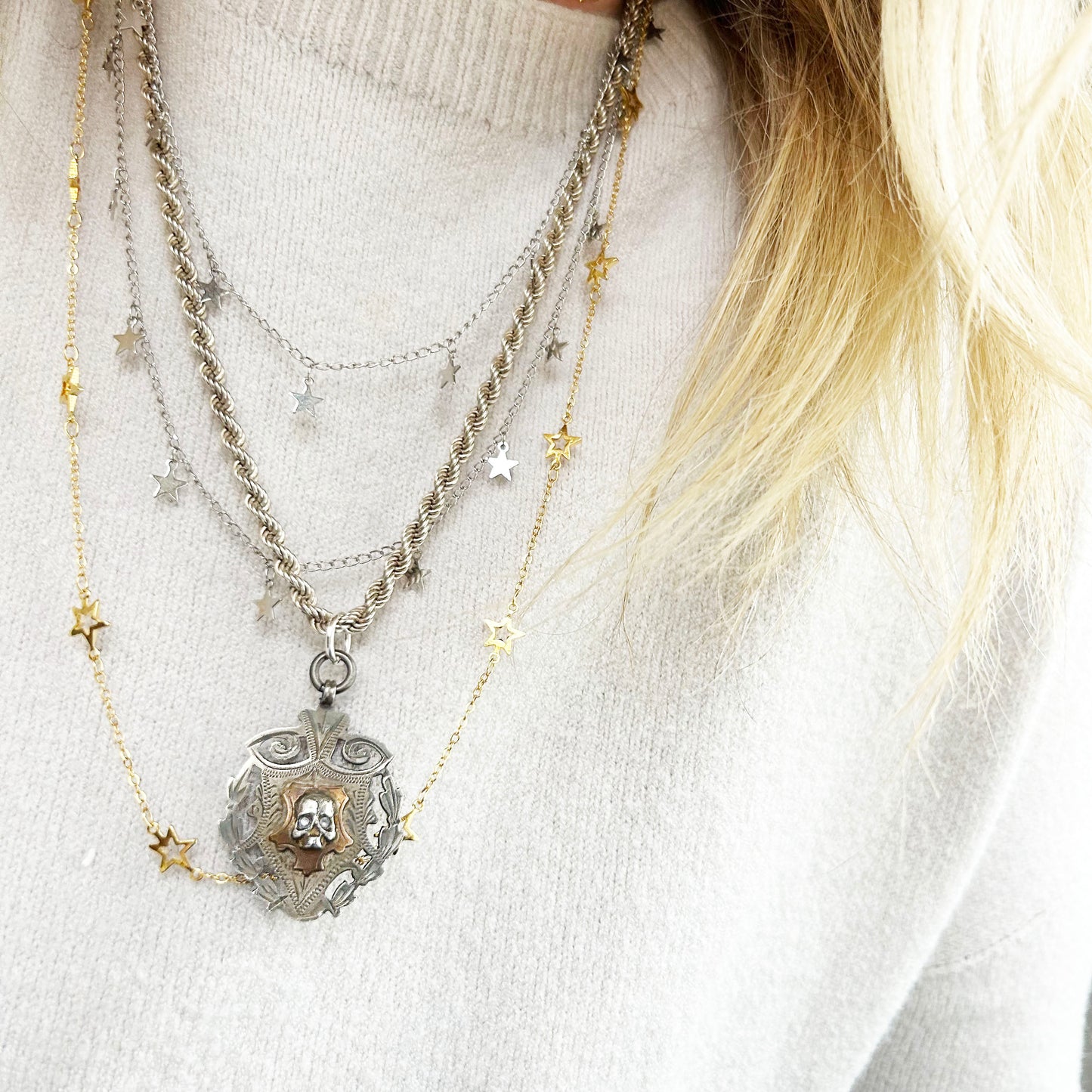 Memento Mori | Vintage Skull Necklace