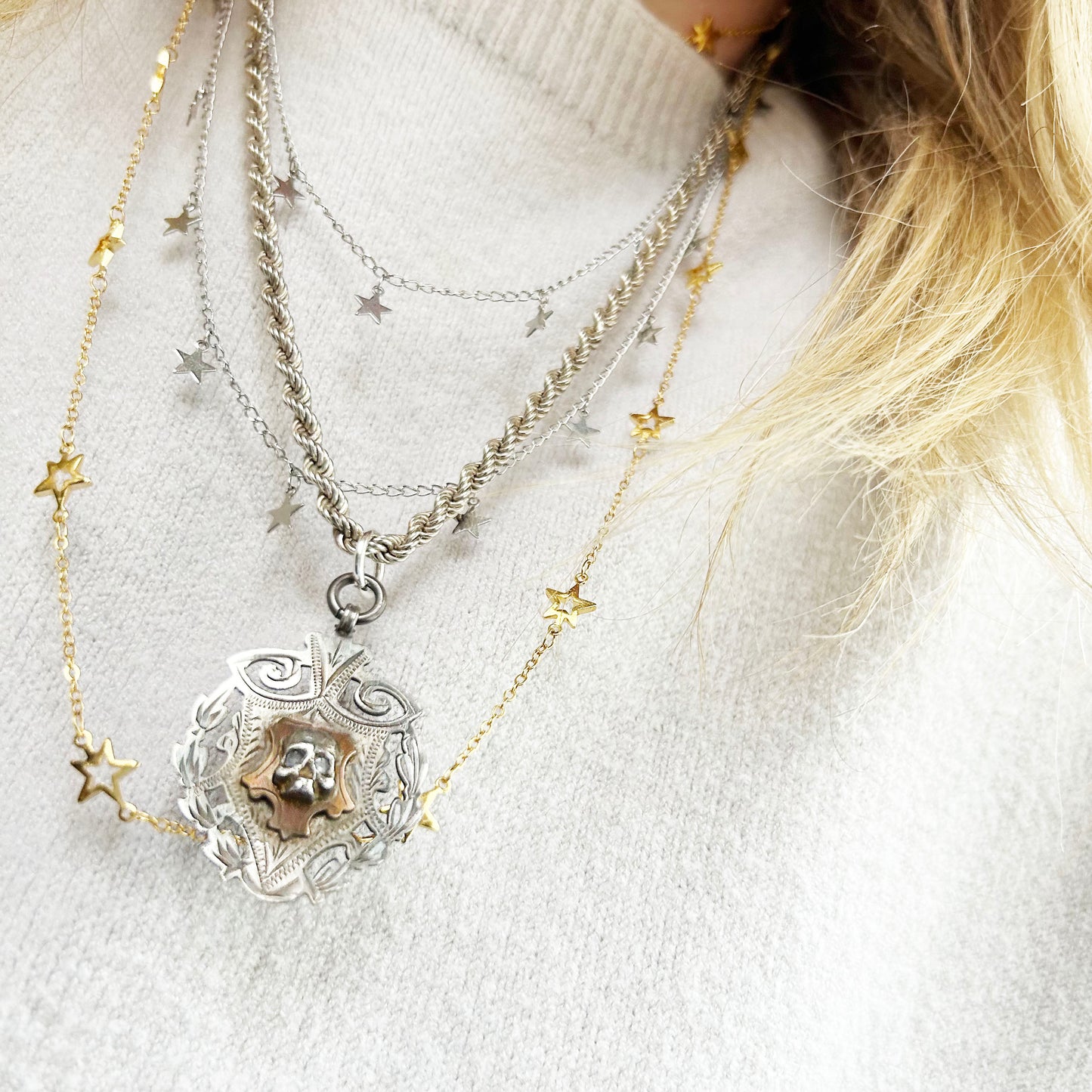 Memento Mori | Vintage Skull Necklace