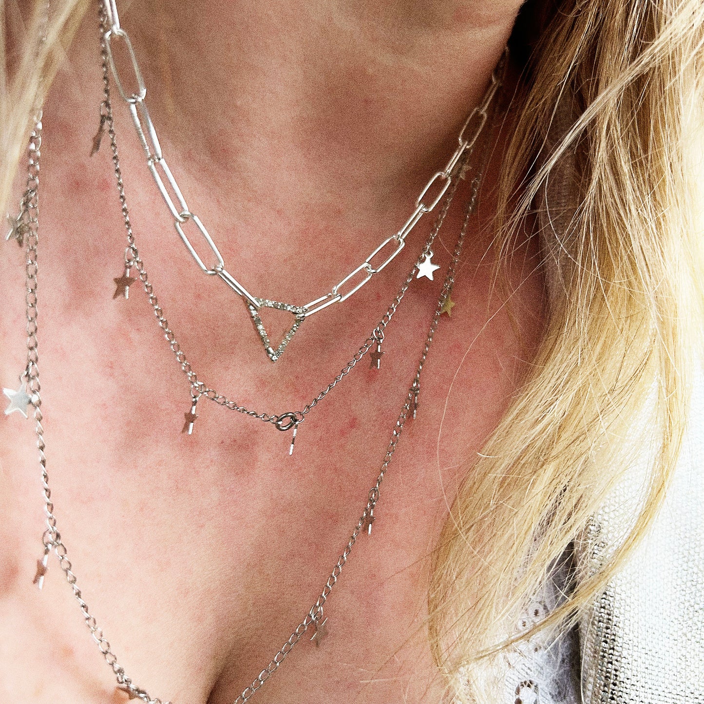 Diamond & Sterling Silver Necklace | Let's Tesselate