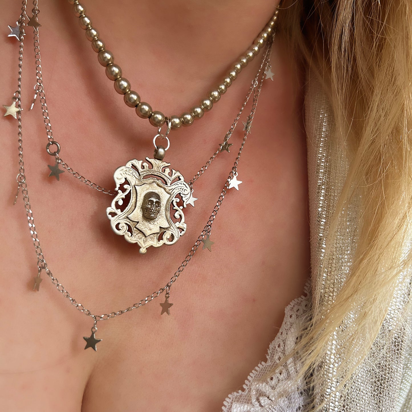 Memento Mori | Vintage Skull Necklace
