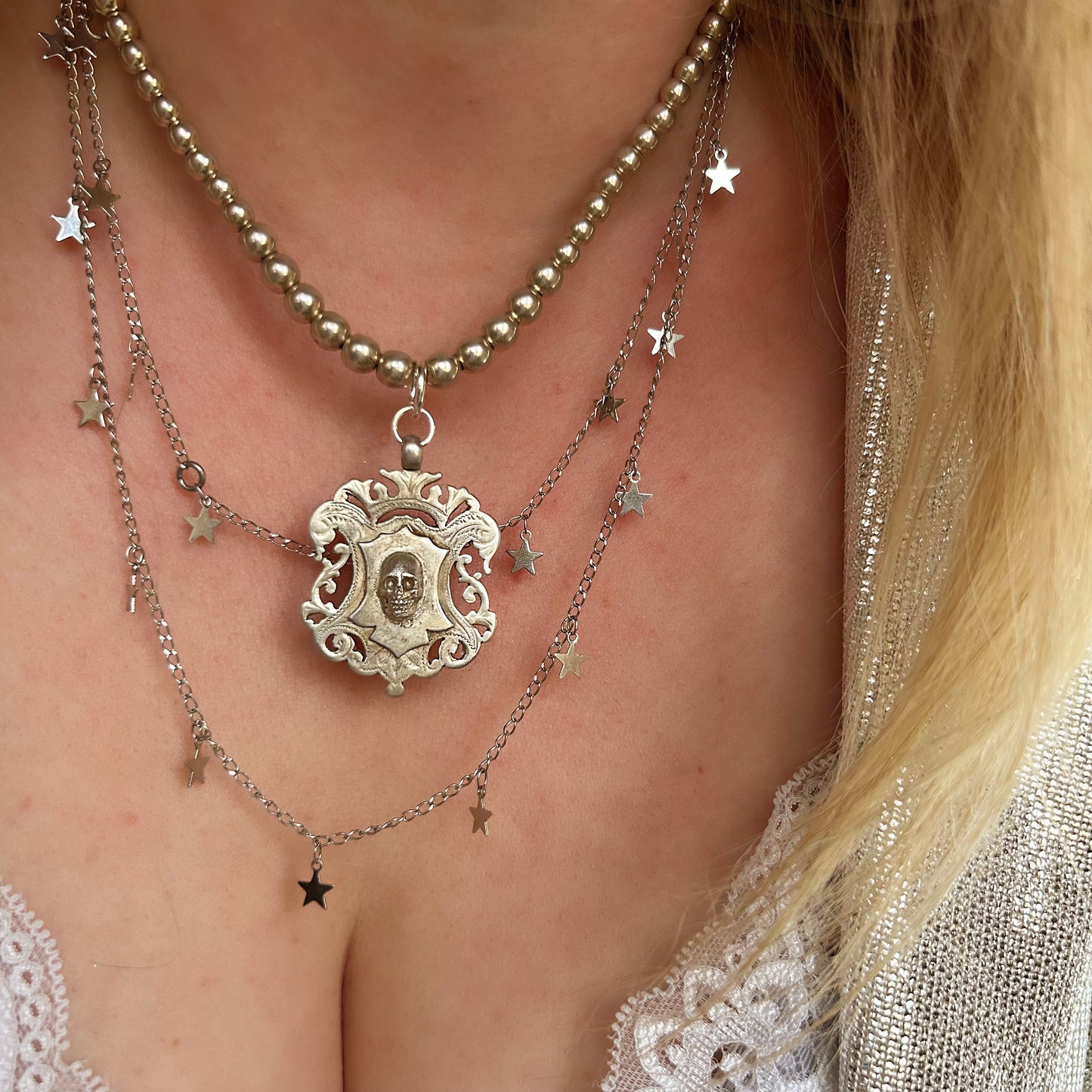 Memento Mori | Vintage Skull Necklace