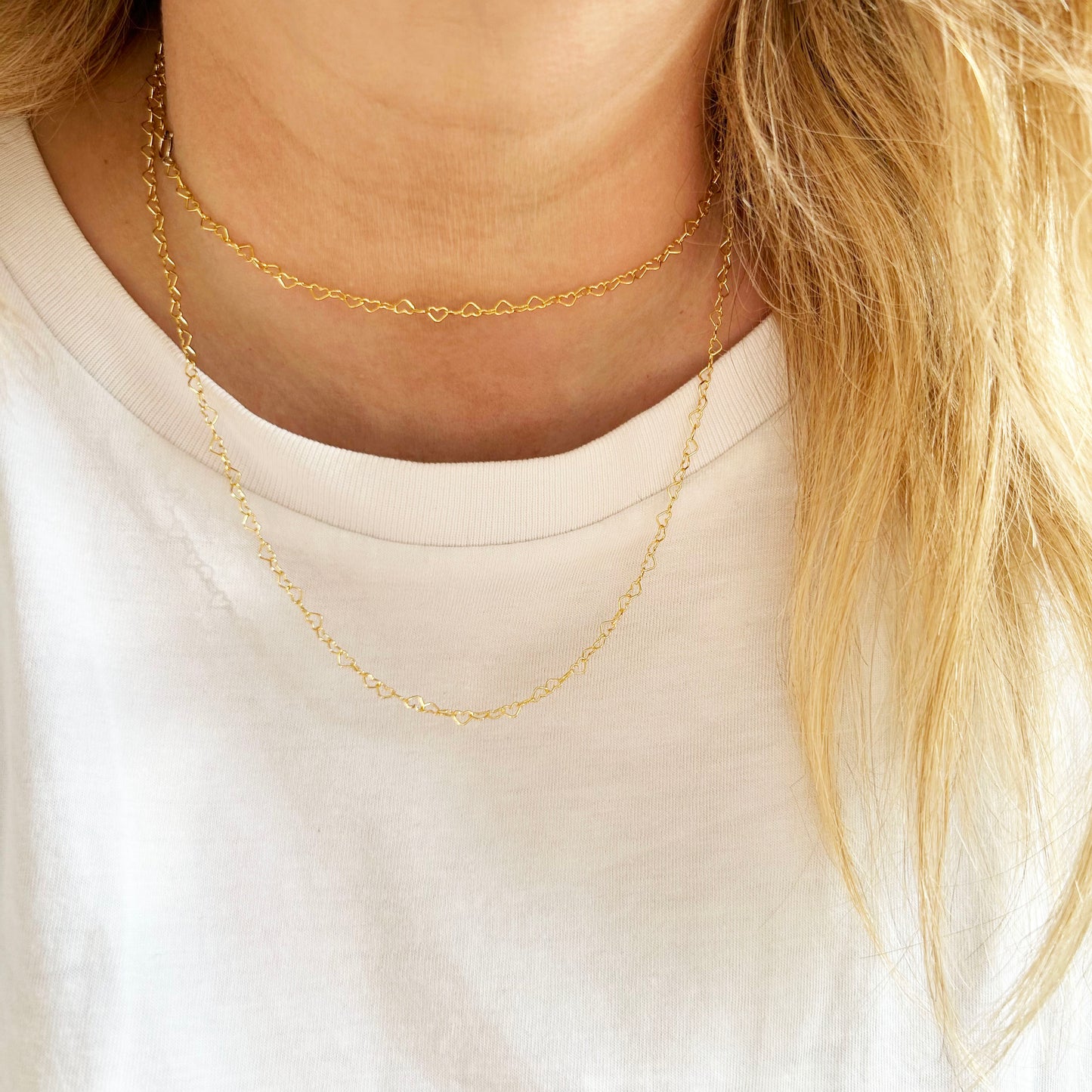 Heart Necklace Gold Filled