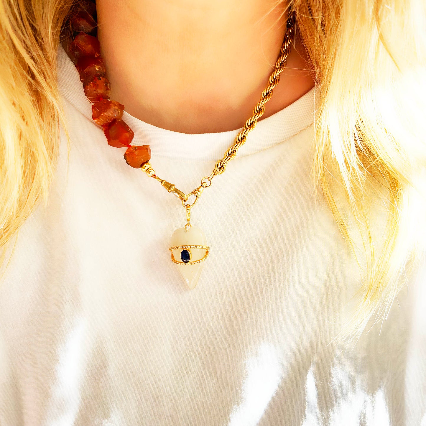 Carnelian Gemstone Bead Extender