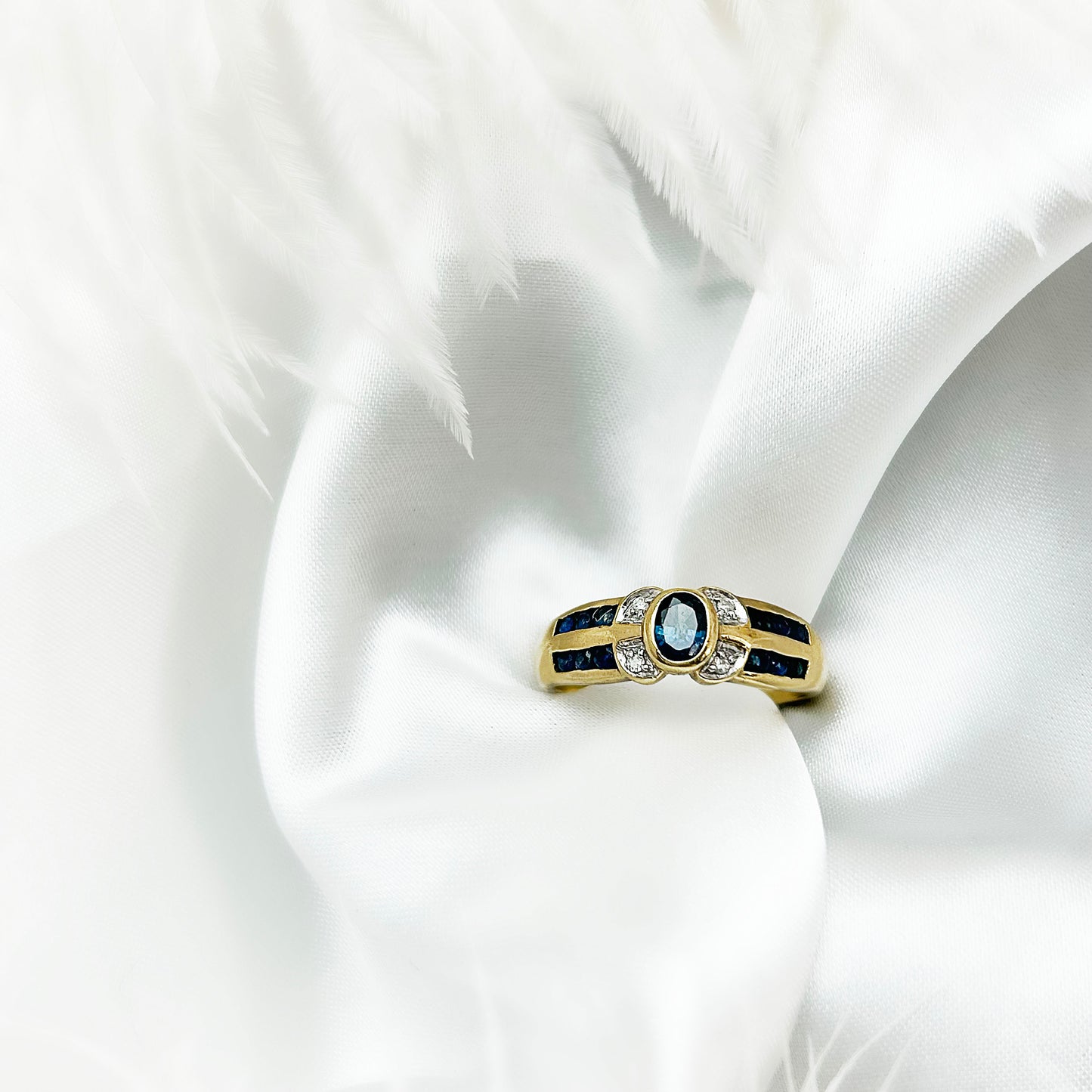 Vintage 9ct Gold & Sapphires + Diamonds