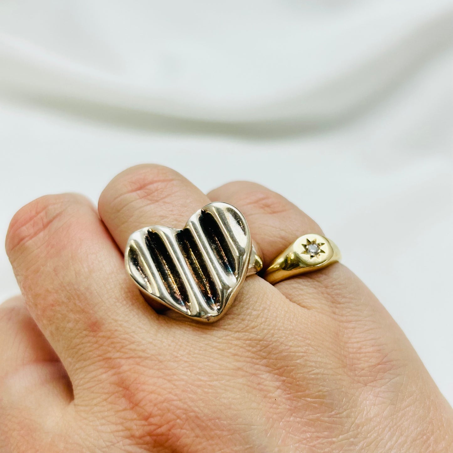 Vintage Silver Heart Ring
