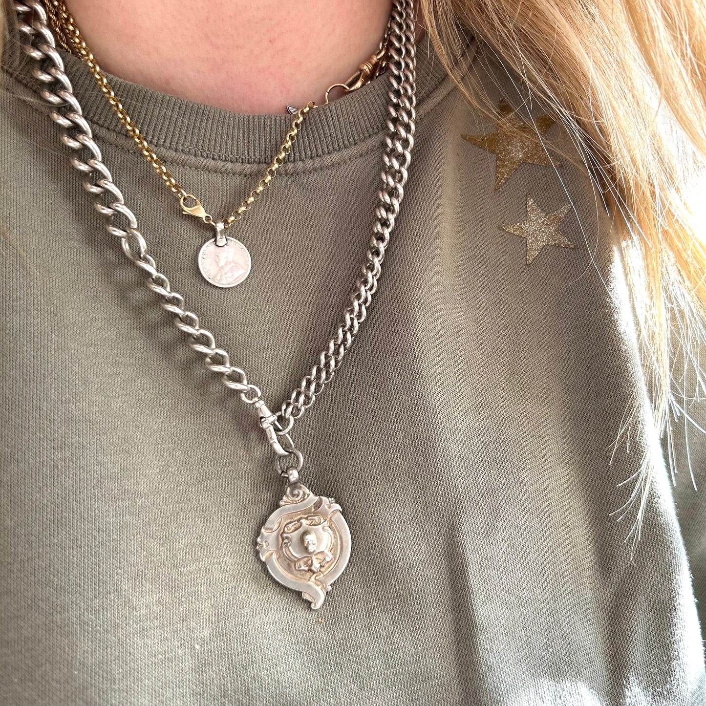 Sterling Silver Skull Fob | Fancy Flow Design