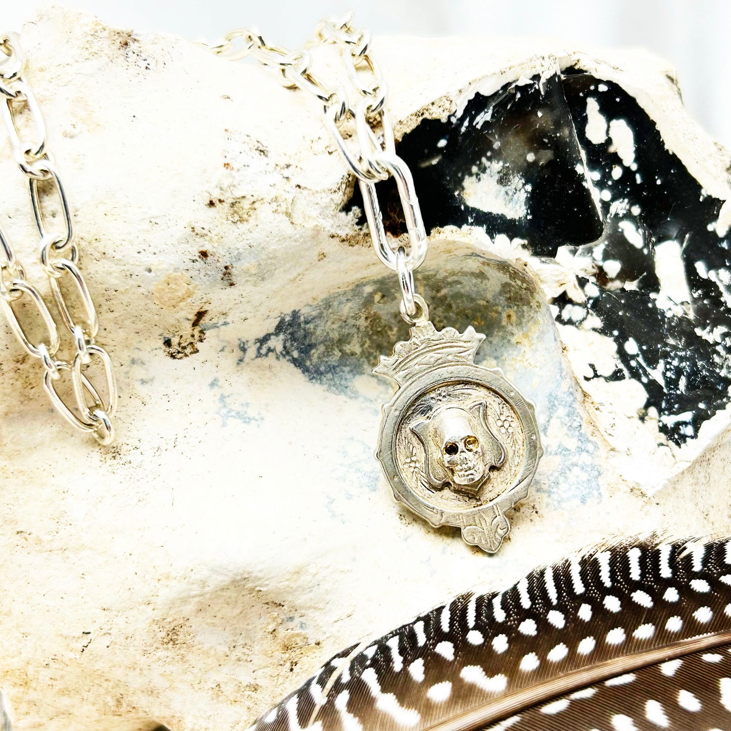 Memento Mori | Silver Skull Necklace