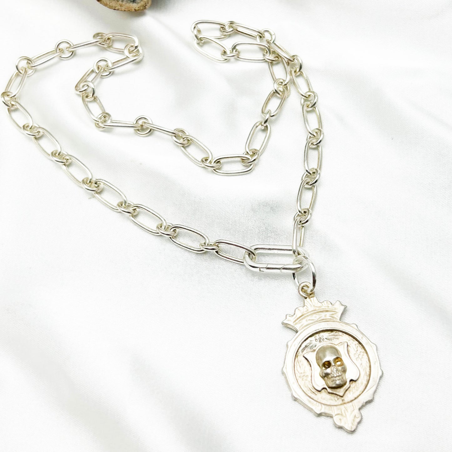 Memento Mori | Silver Skull Necklace