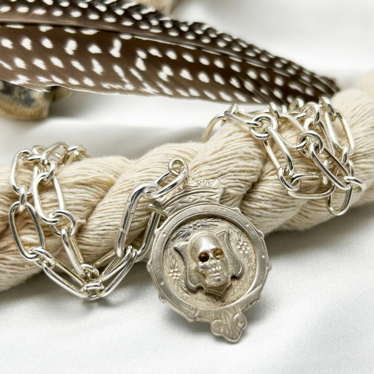 Memento Mori | Silver Skull Necklace