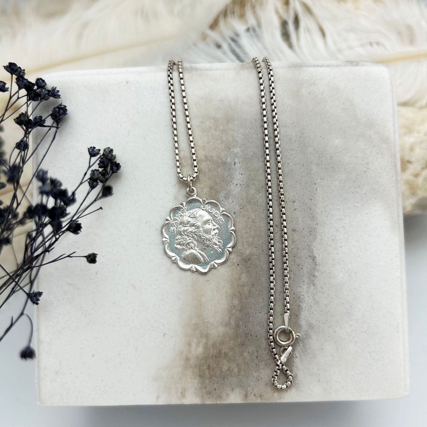 St Jude - Sterling Silver Pendant (made to order)
