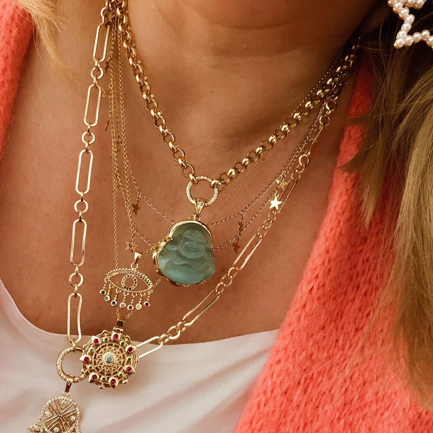 Lucky Buddha - Gold Plated Necklace