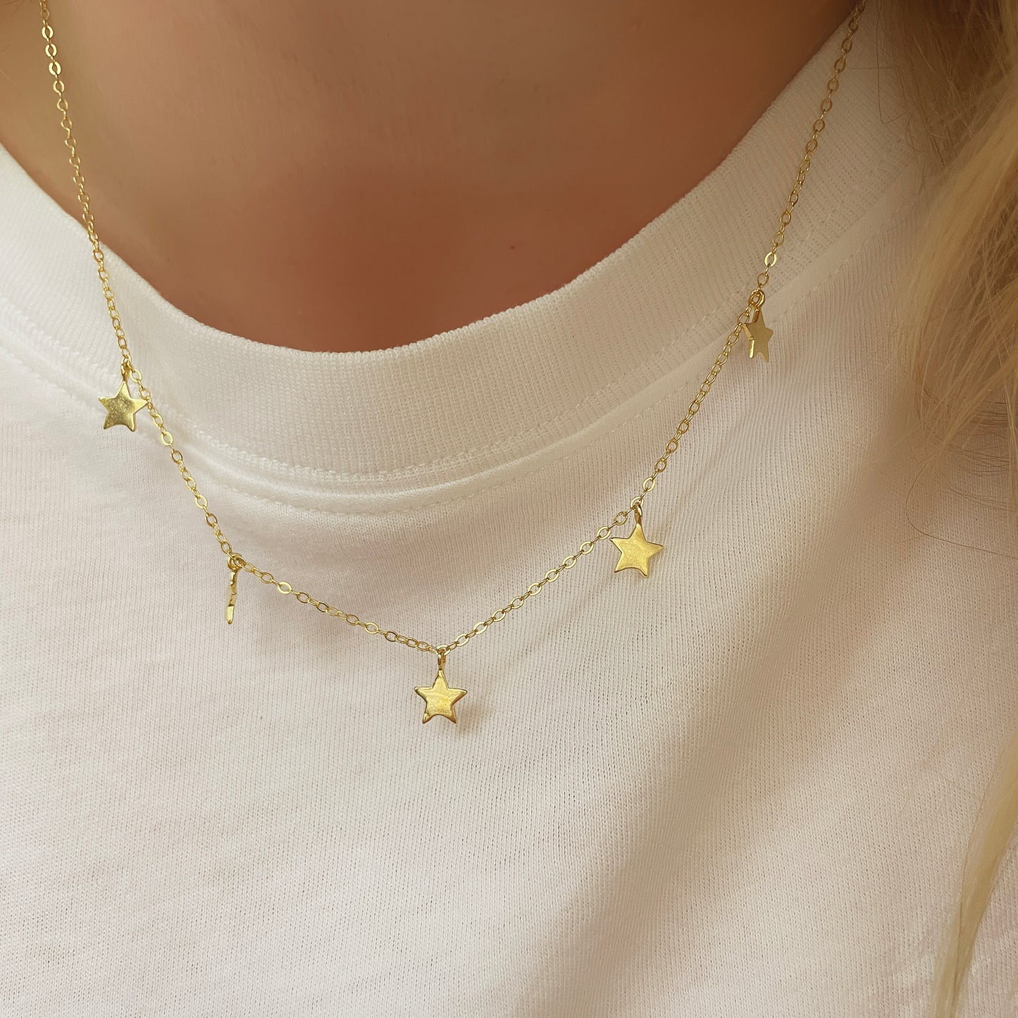 Stars - Gold Plated Fine Necklace