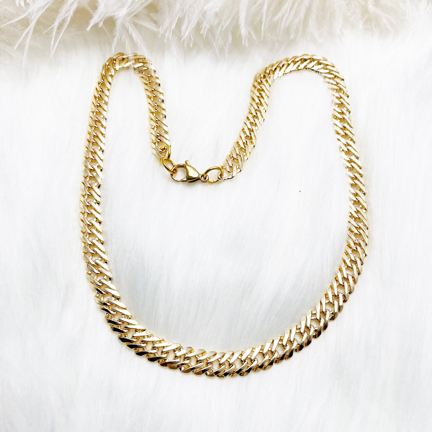 Fancy Curb - Gold Plated Necklace