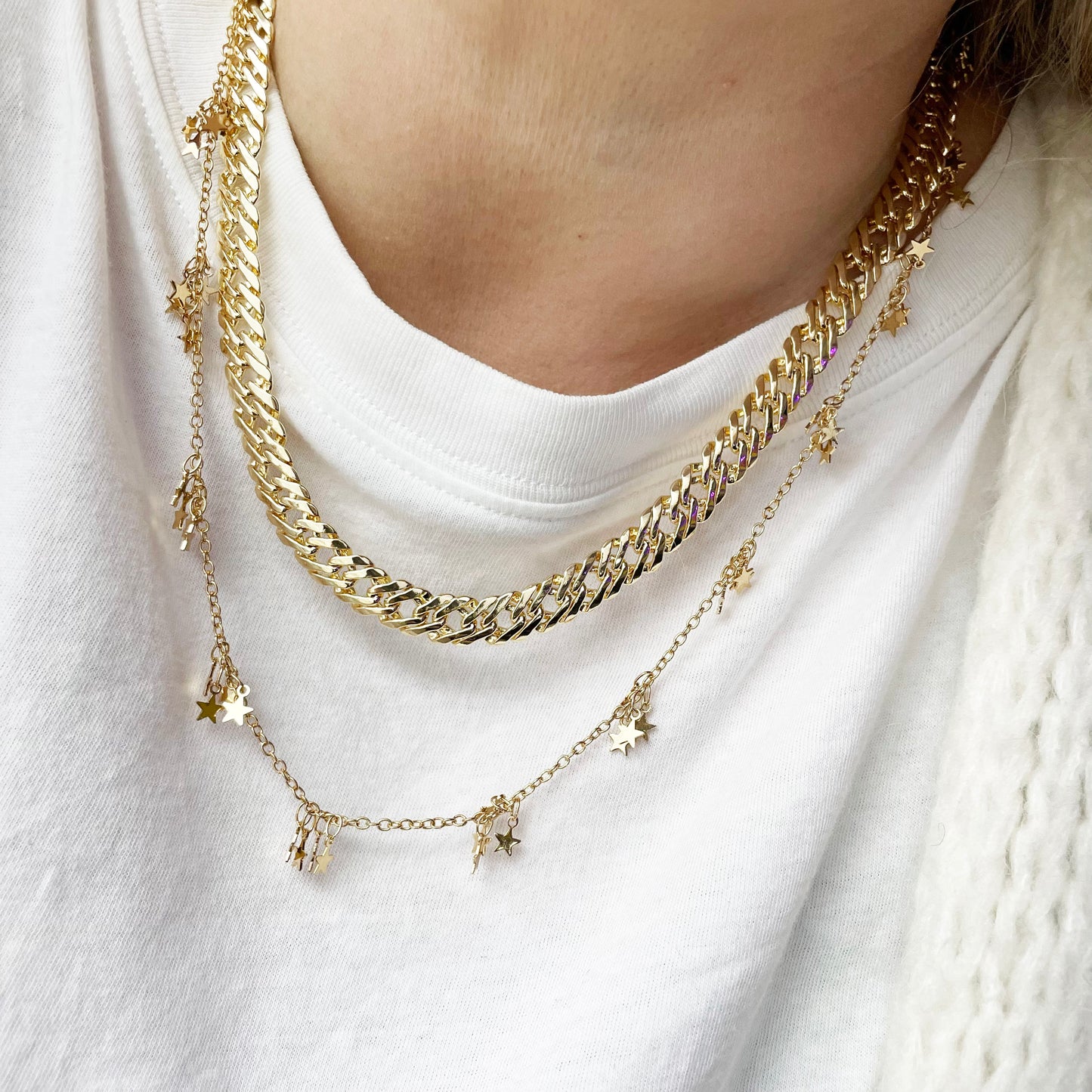 Fancy Curb - Gold Plated Necklace