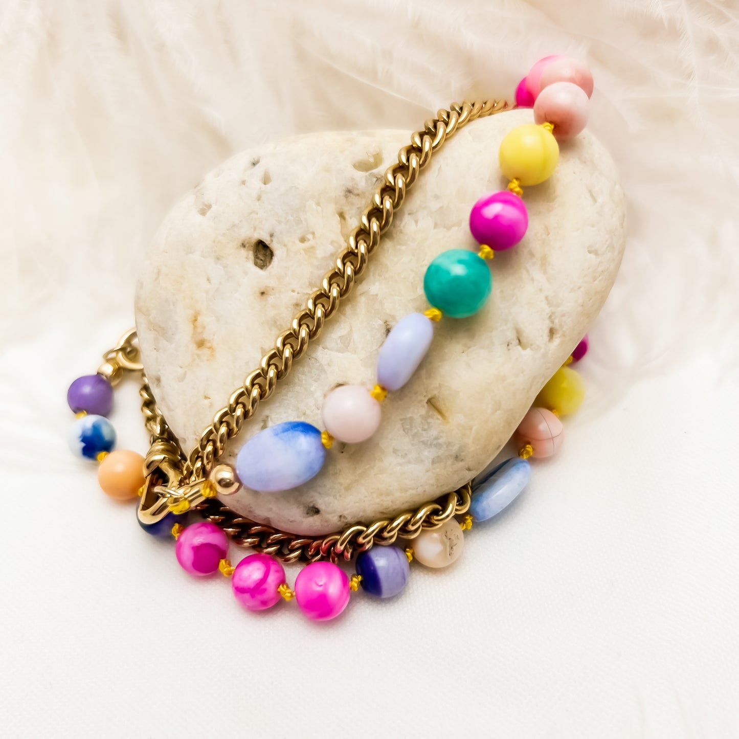 Vintage Gold Filled & Gemstone Necklace