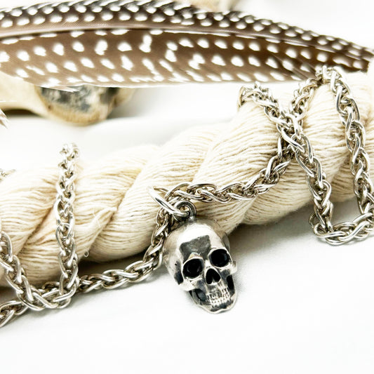 Memento Mori | Silver Skull Necklace