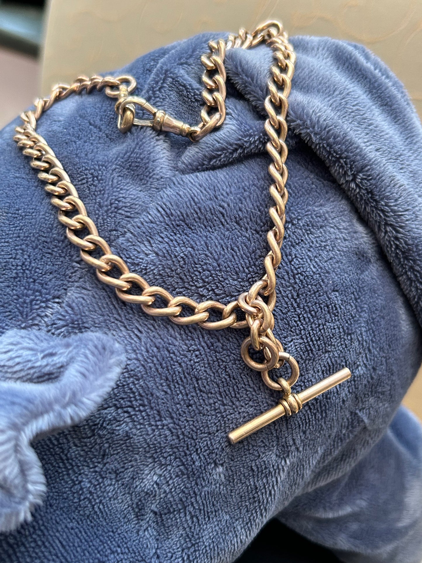 Antique rolled gold watch chain
