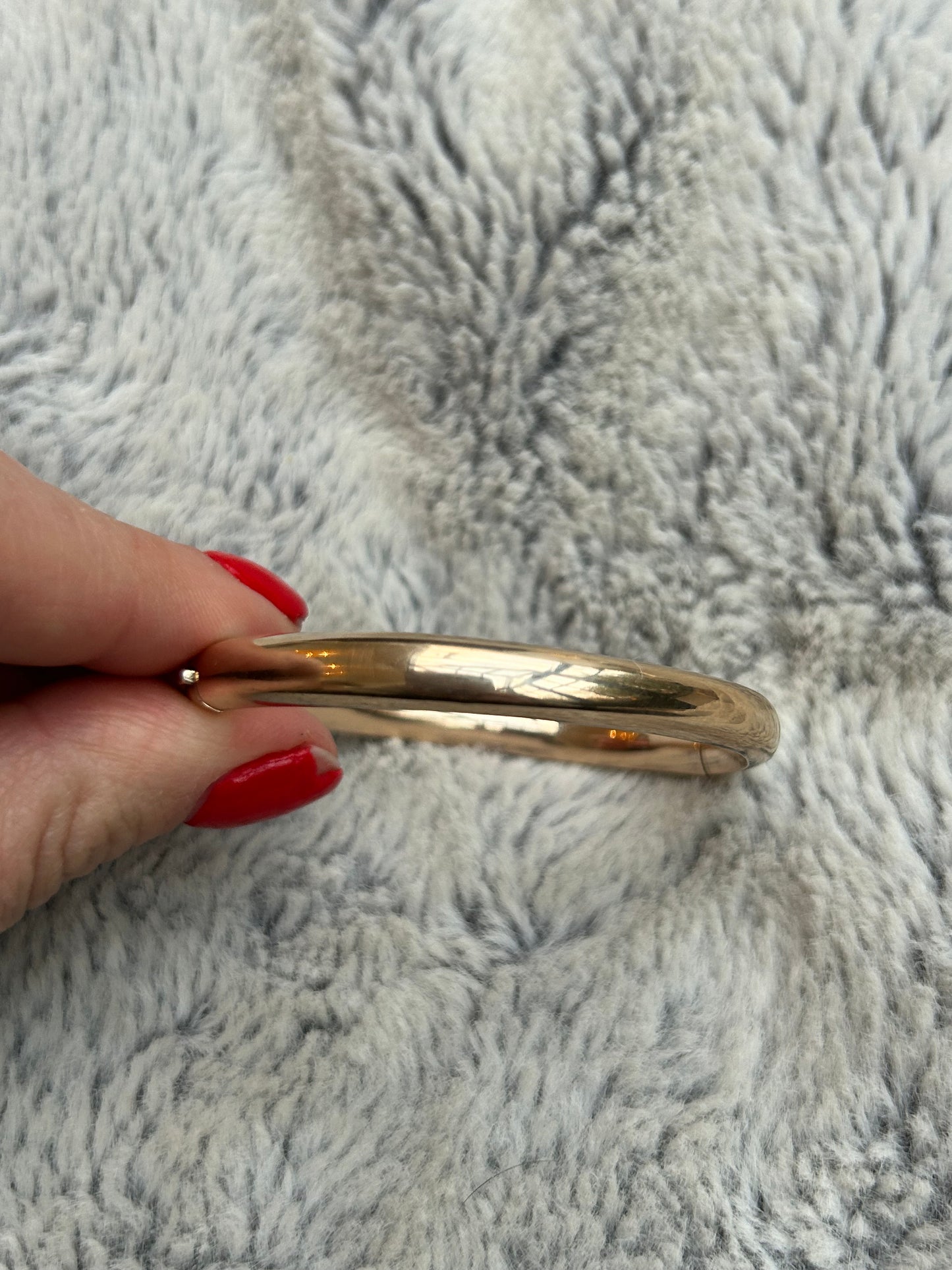 Vintage Hinged Rolled Gold Bangle (small)