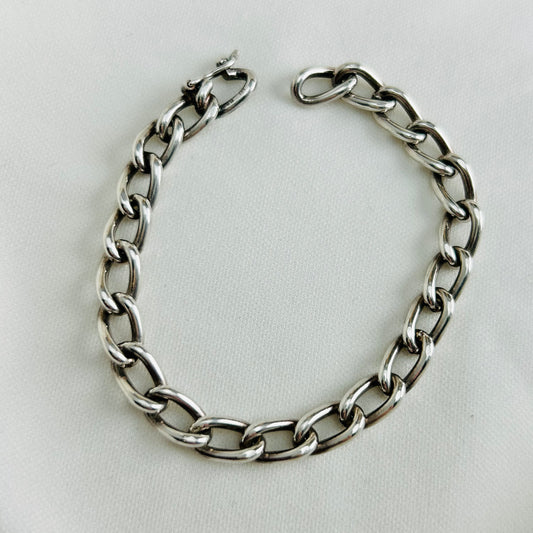 Vintage Sterling Silver Curb Bracelet