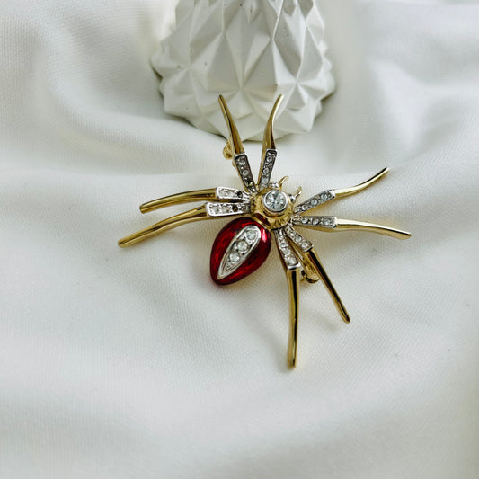 Vintage Costume Jewellery Spider Brooch