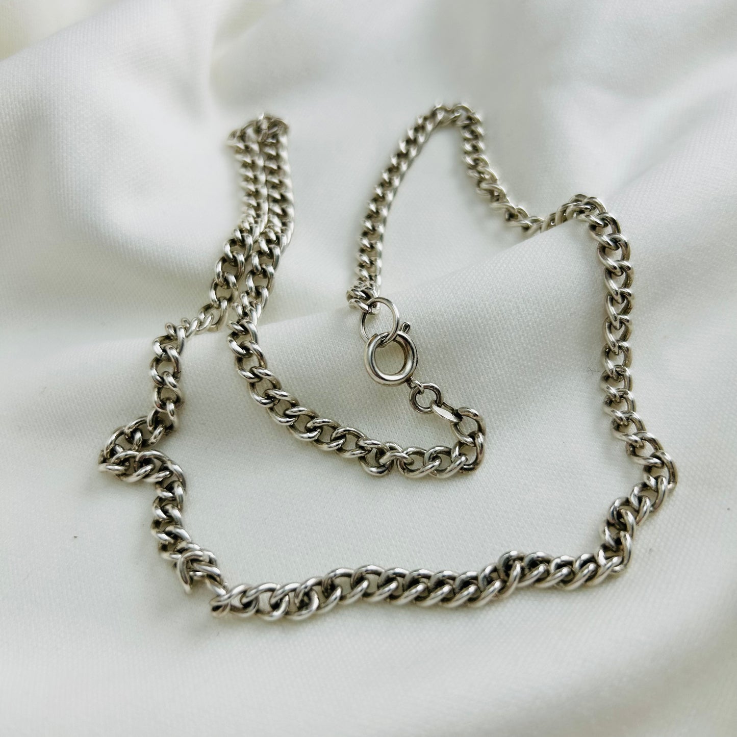 Vintage Sterling Silver Curb Chain