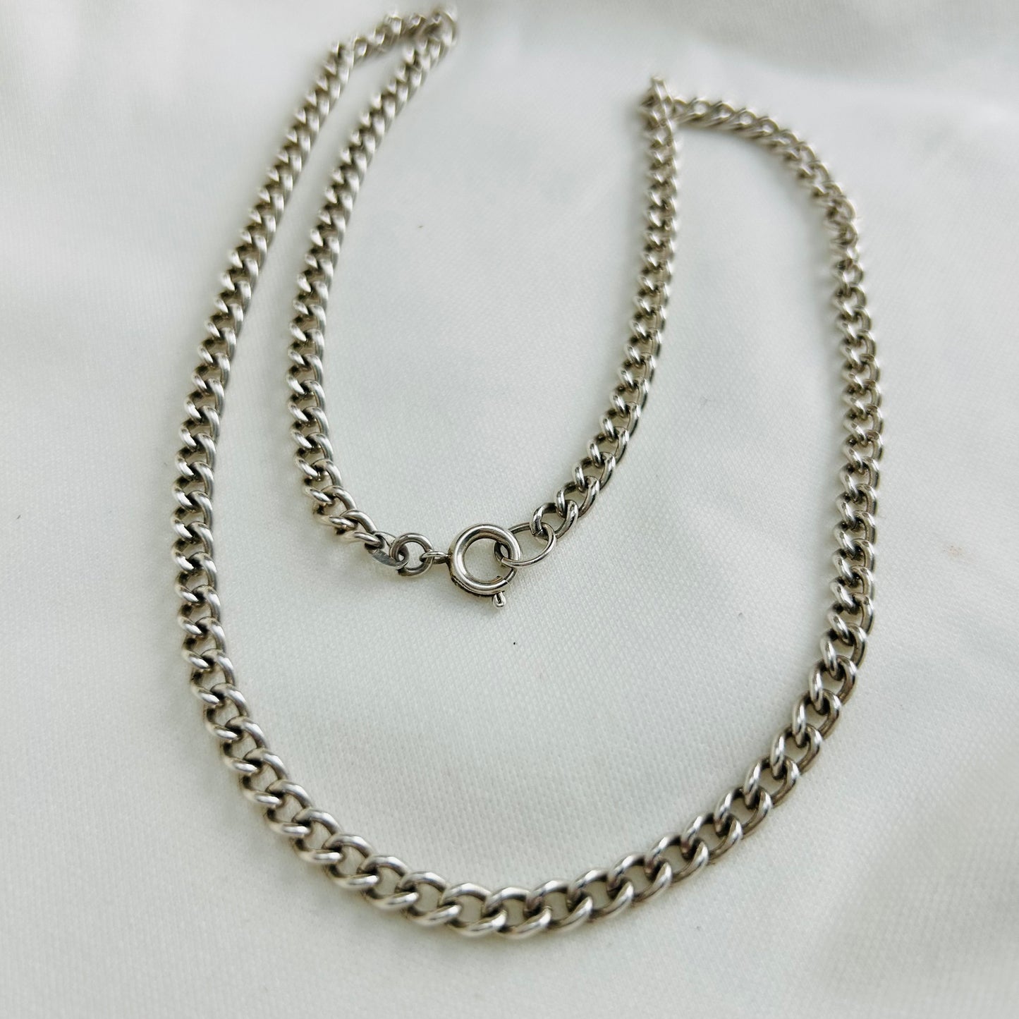 Vintage Sterling Silver Curb Chain