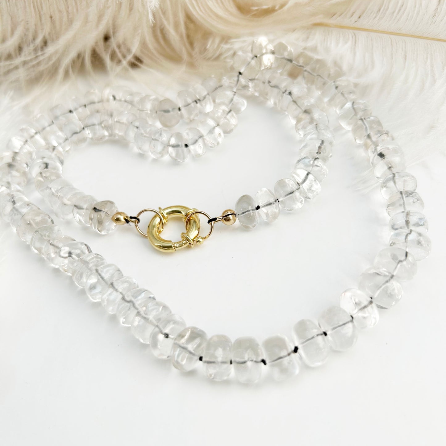 Rock Crystal & Gold Necklace