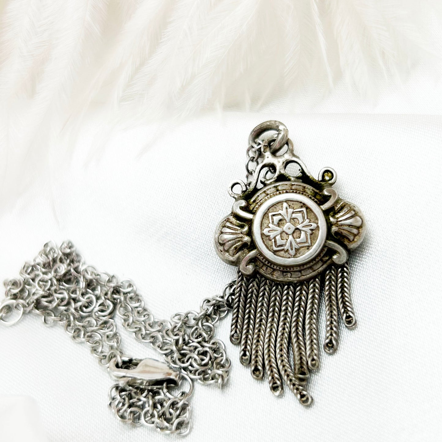 Vintage Sterling Silver Tassel Necklace