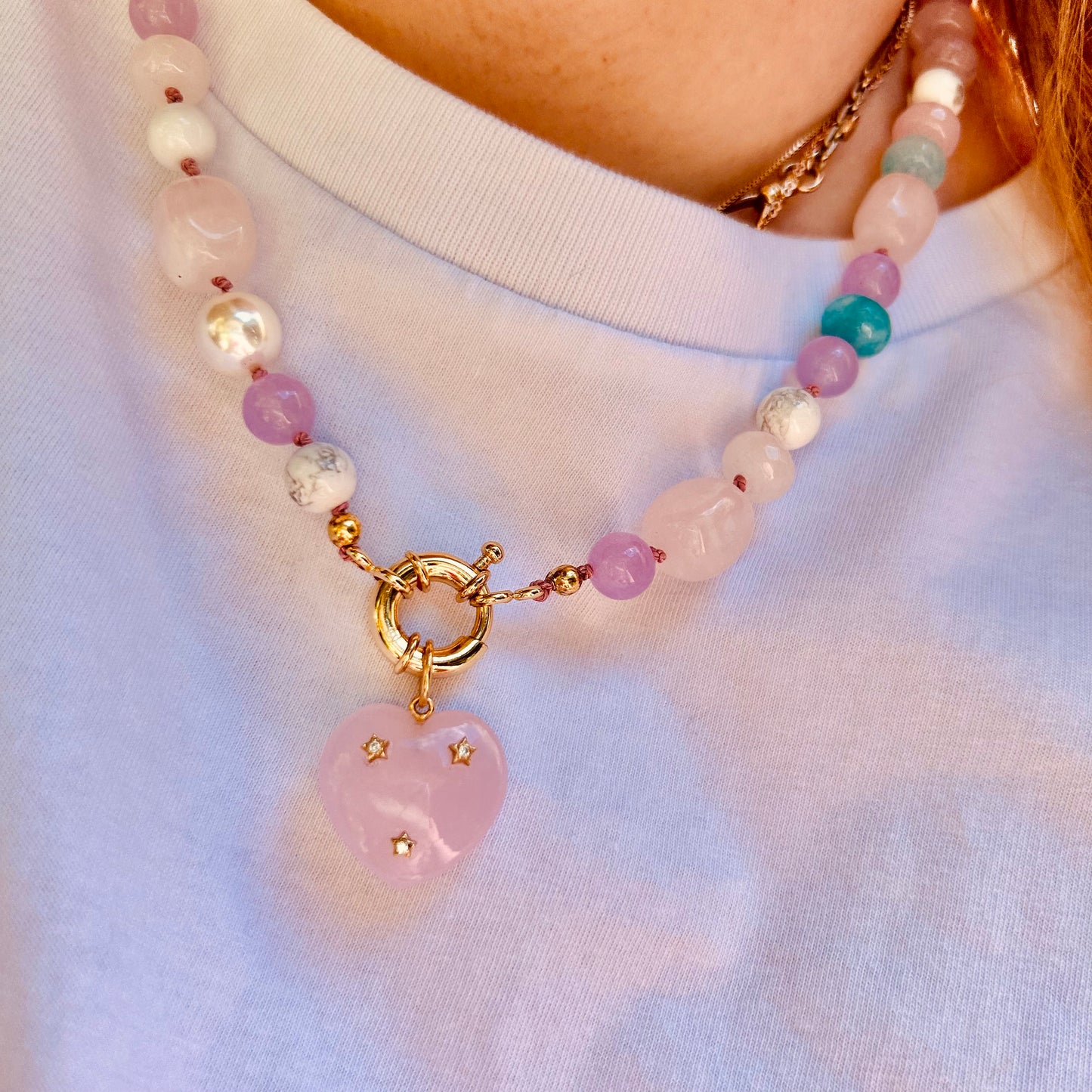 Gemstone Heart Necklace