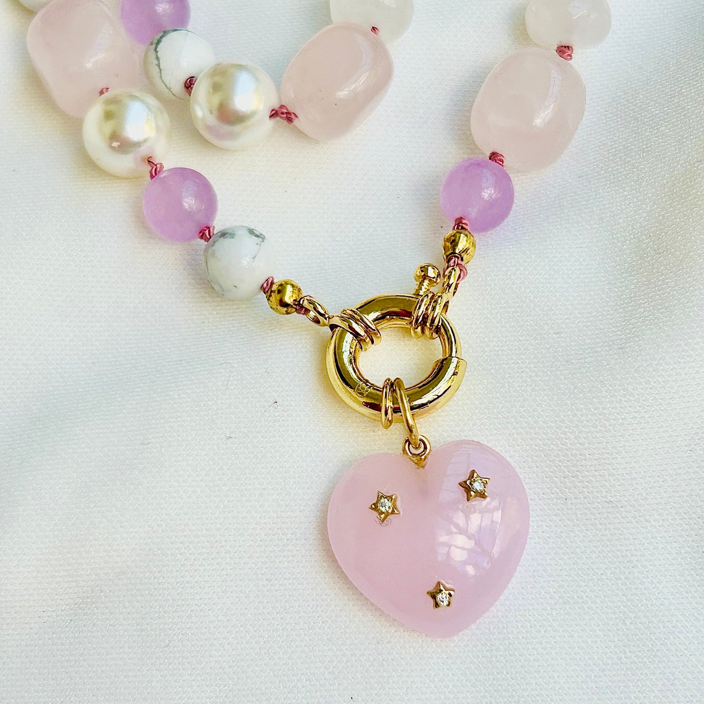 Gemstone Heart Necklace