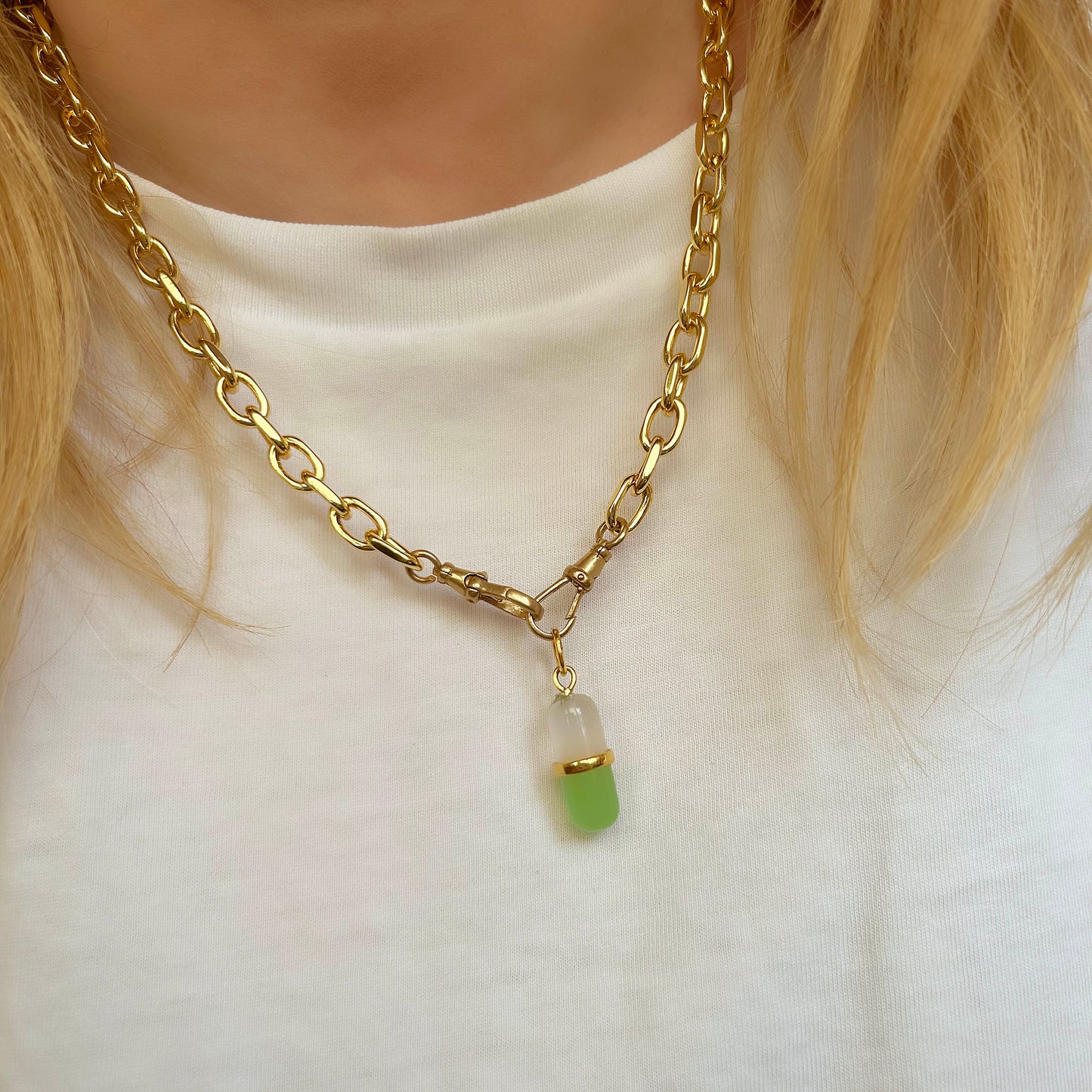 Gemstone Pill Pendants | Chain Excluded
