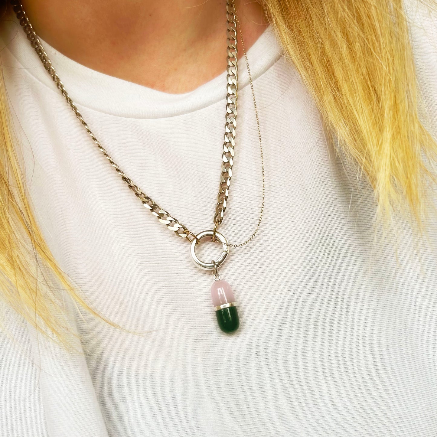 Gemstone Pill Pendants | Chain Excluded