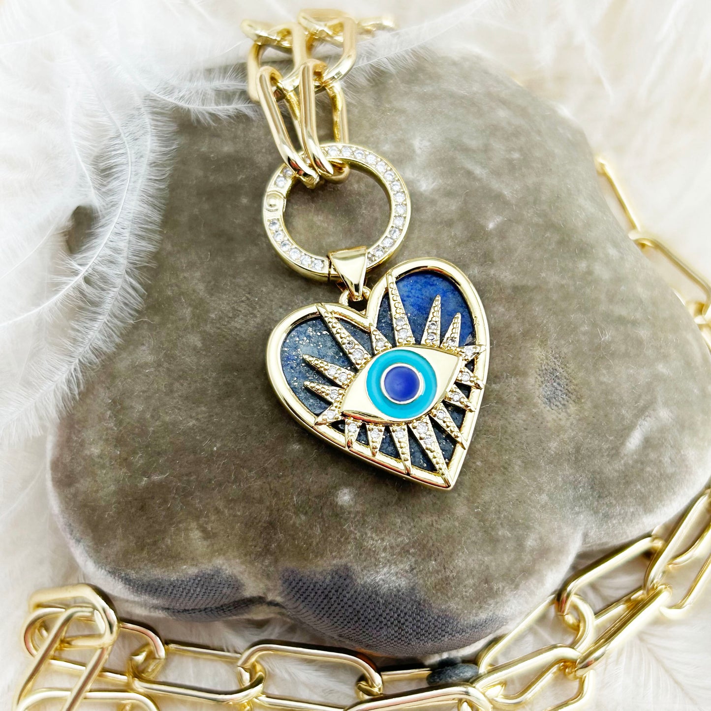 Evil Eye Necklace | Lapis Lazuli