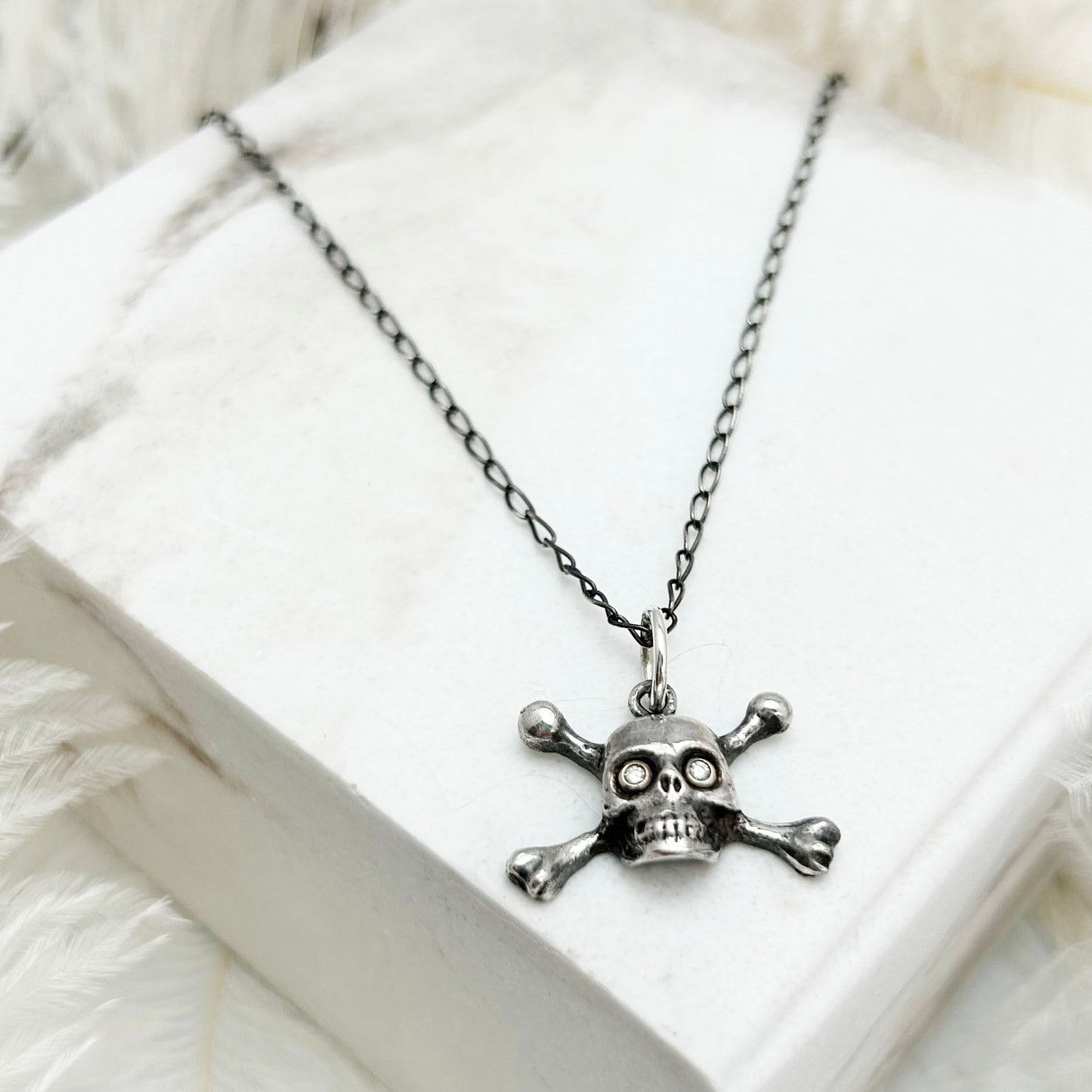 Skull & Crossbones Sterling Silver Necklace