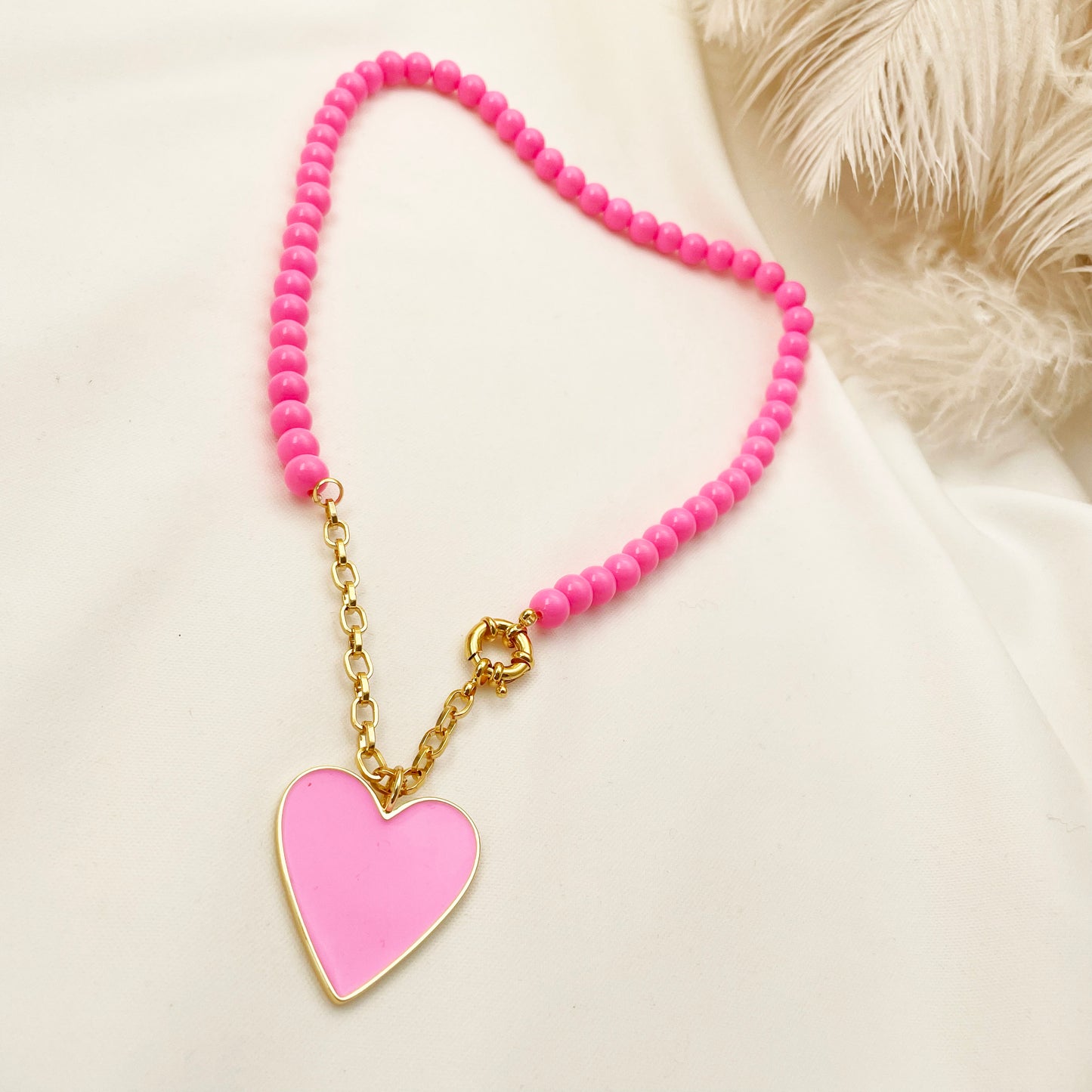Legally Pink - Gold Plated Necklace