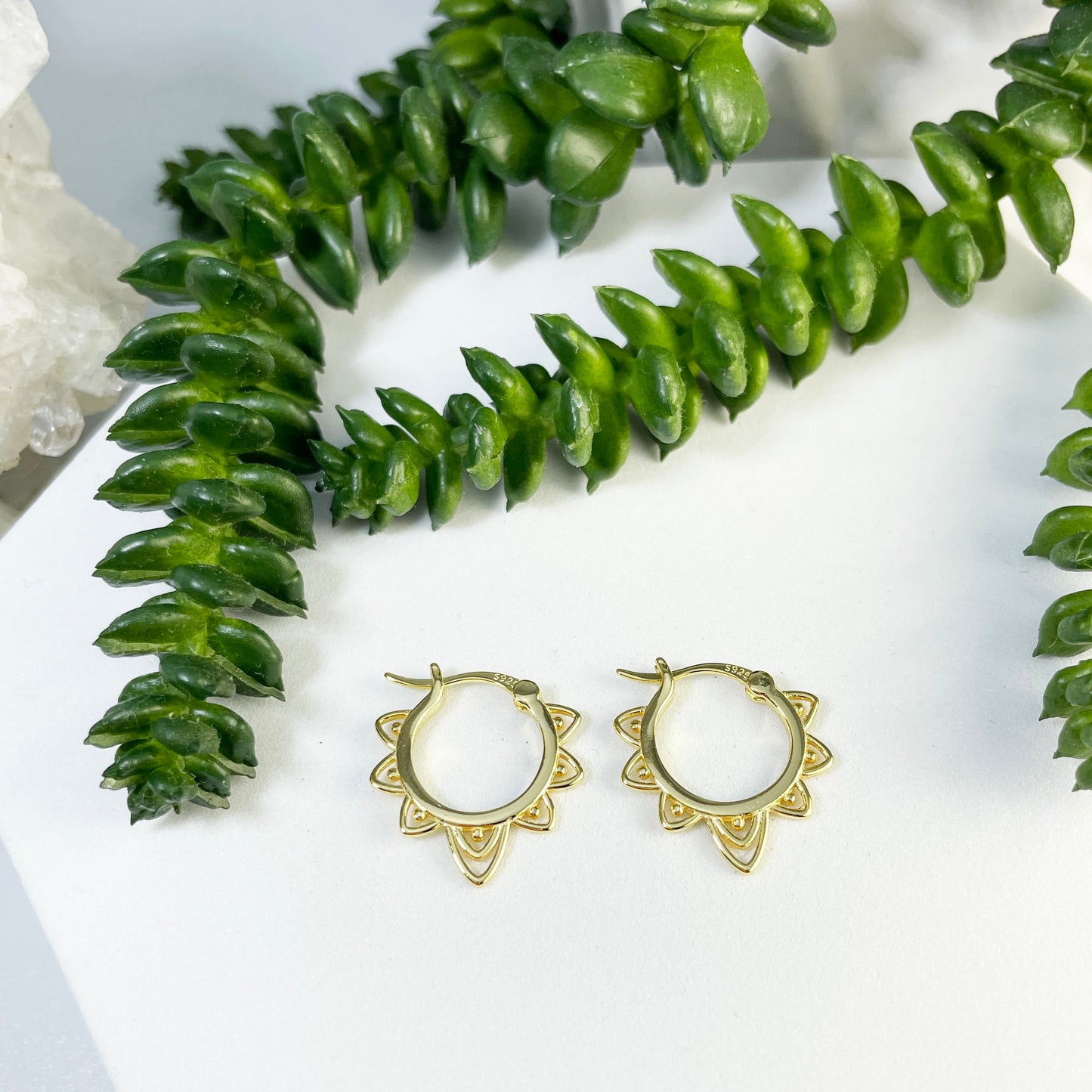 Boho Moon - Gold Plated Sterling Earrings