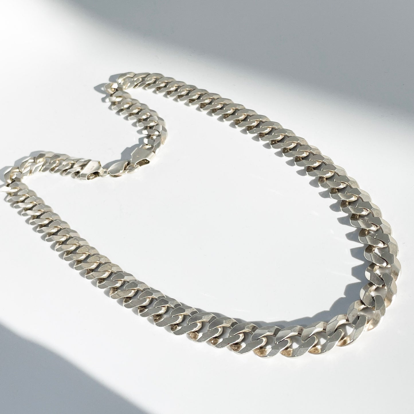 Chunky Sterling Silver Chain - Necklace (Vintage)