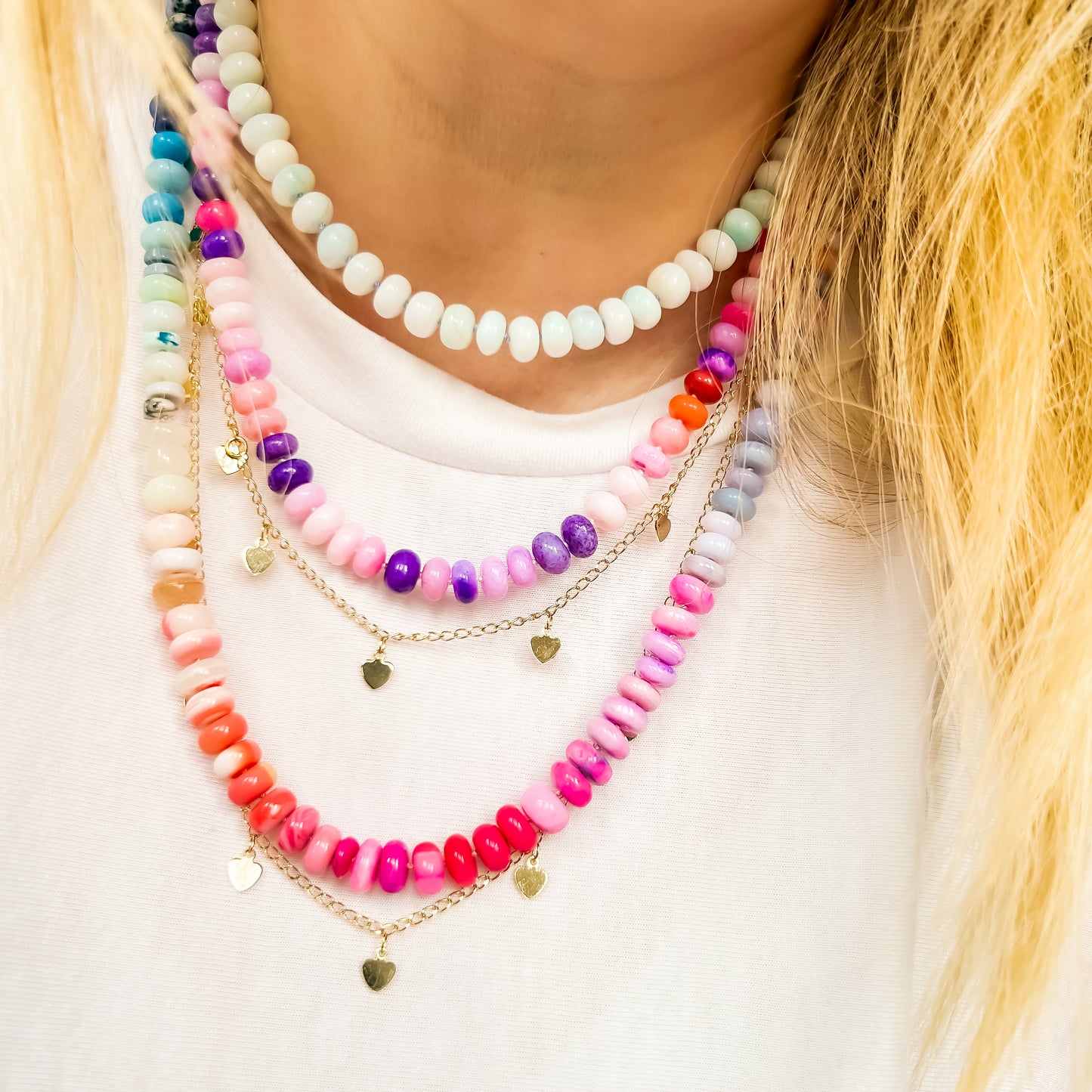 Gemstone Necklace | Gold & Blue Opal