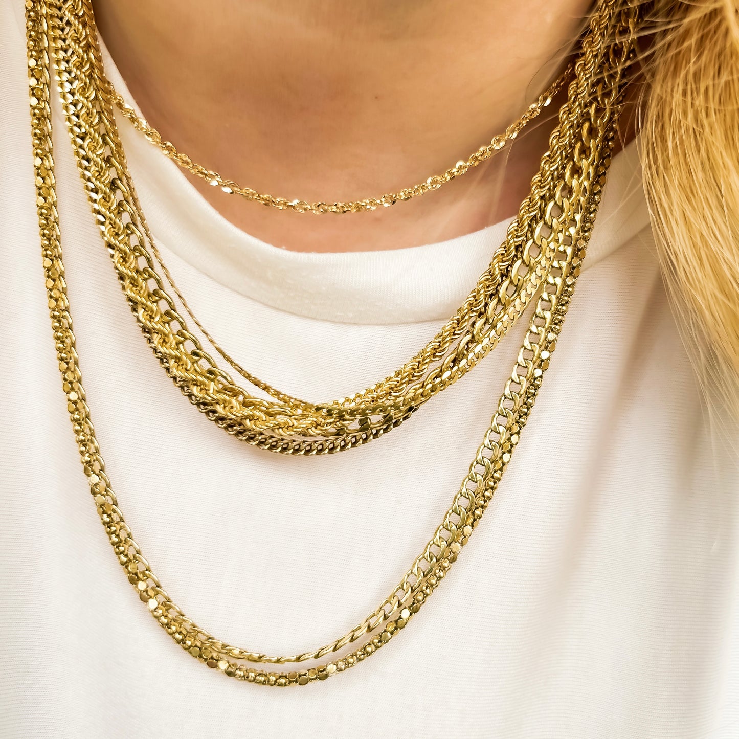 Vintage Gold Plated Sterling Silver Chains
