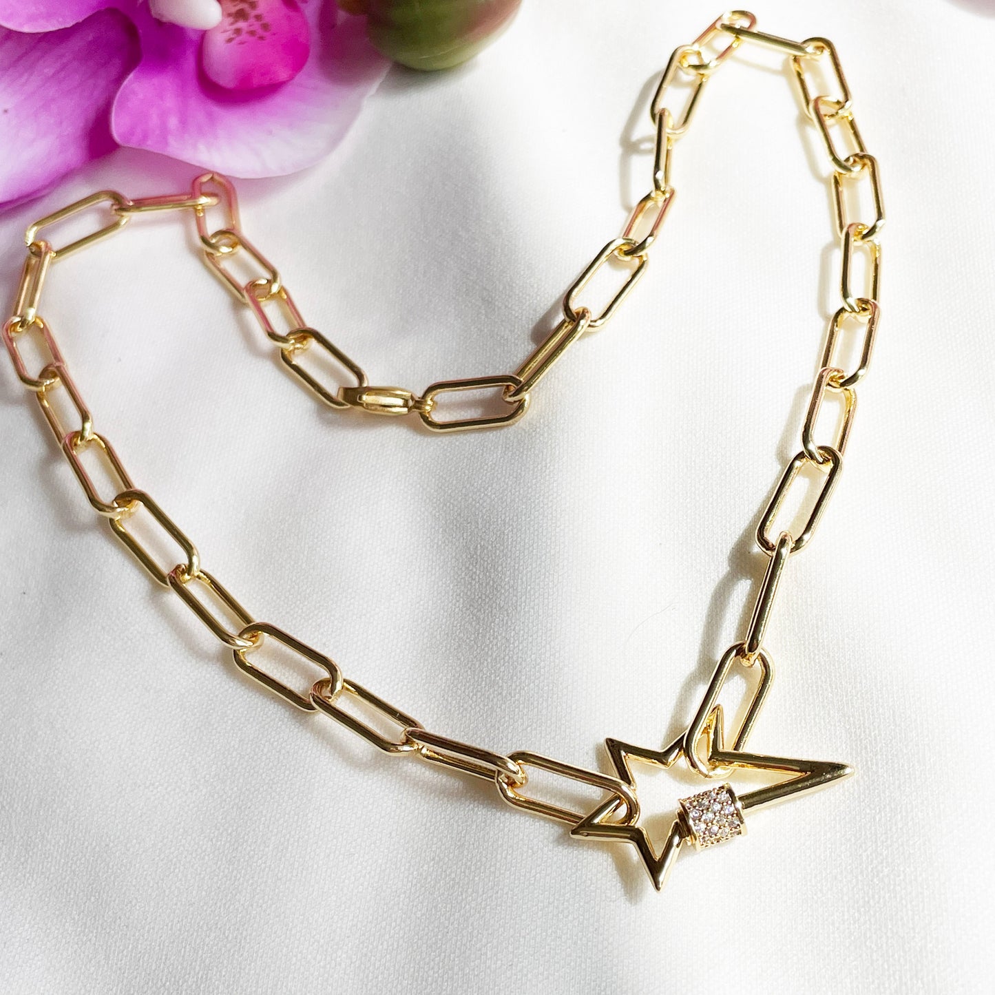 Star Paperclip Necklace | Classic S22