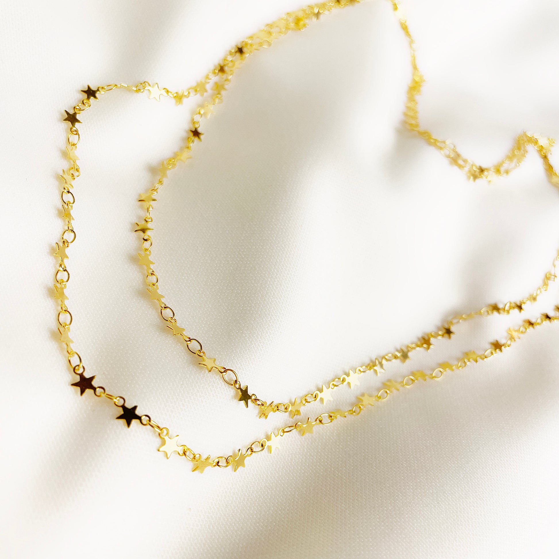 gold star layering necklace jewellery