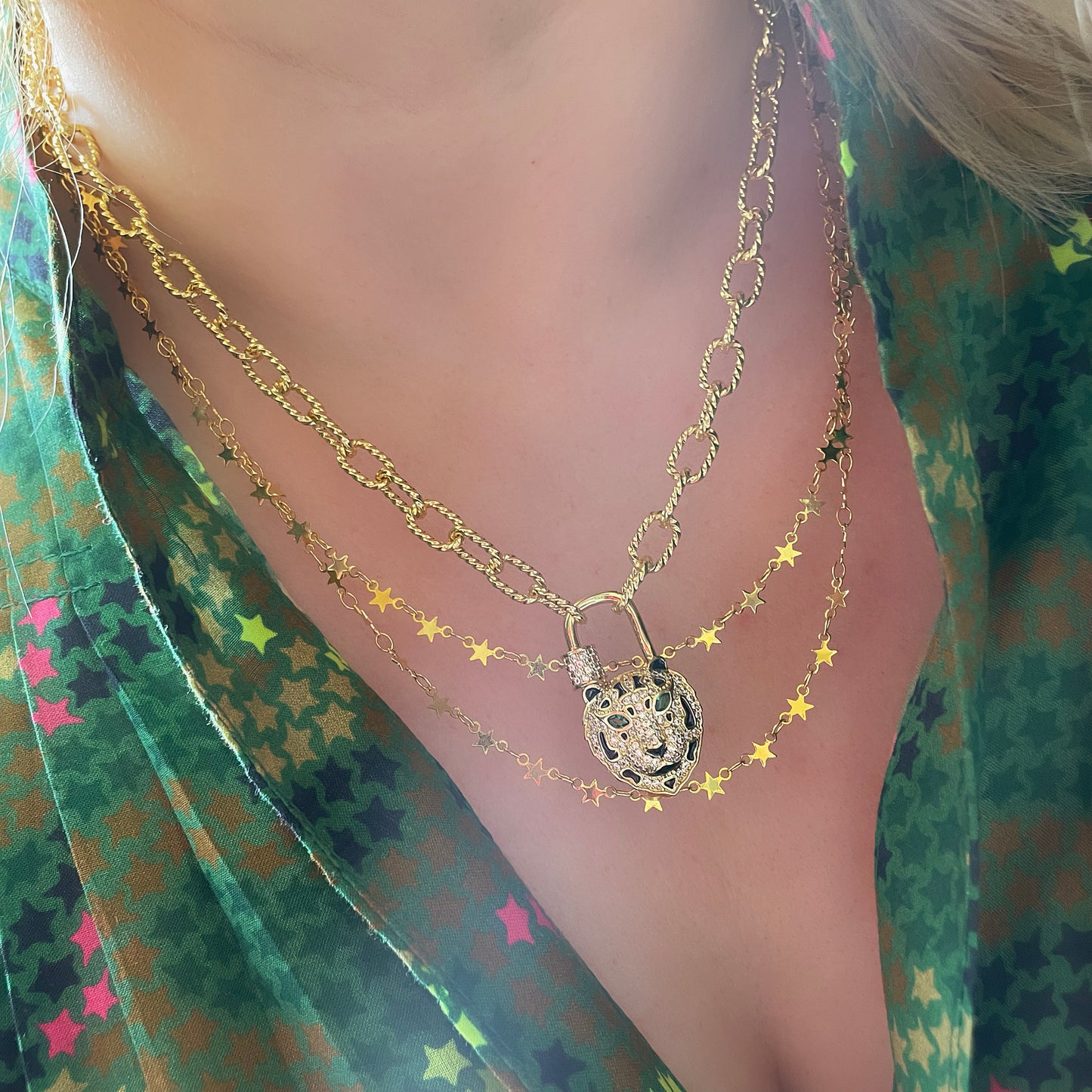 Sparkly Tiger - Golden Necklace